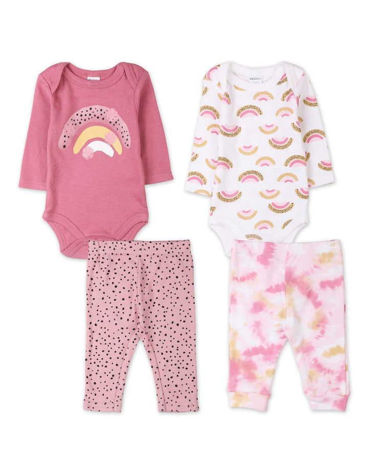 Baby Girls 4 Pieces Winter Suit Sets Bambies Rainbow Pink at Zubaidas