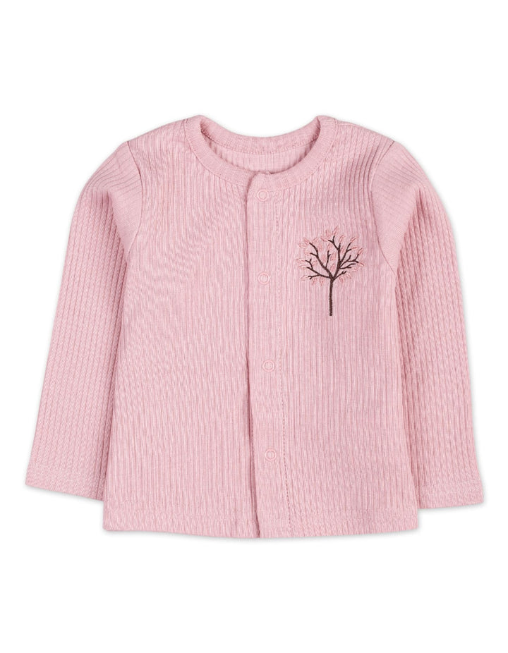 Baby Girls 5 Pieces Winter Suit Sets Bambies Pink and Off White at Zubaidas Pakistan