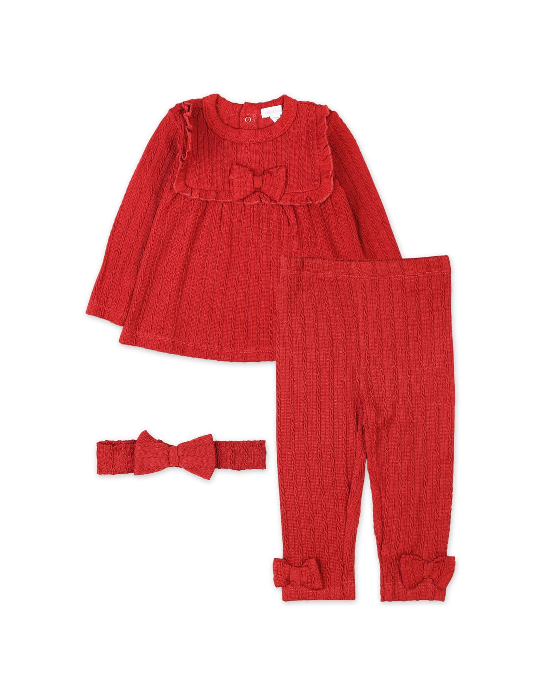 Baby Girls and Girls 3 Pieces Winter Clothes Sets Bambies Red at Zubaidas