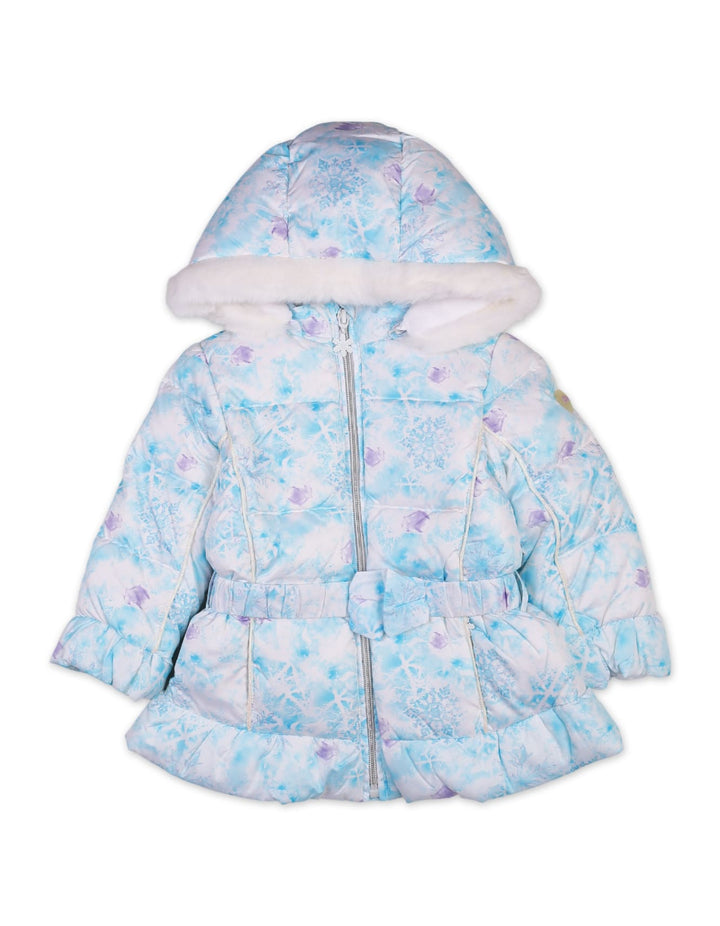 Baby Girls and Girls Winter Padded Jackets Bambies Snowflake Blue at Zubaidas