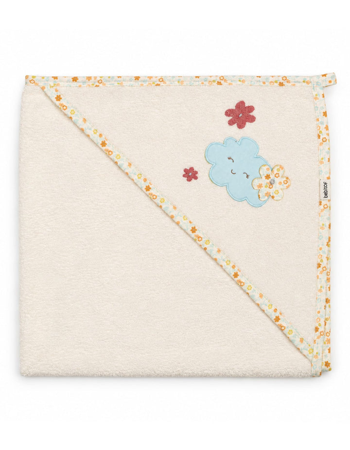 Baby Girls Bath Towel Gift Set 4 Pcs Floral Off White at Zubaidas Online Pakistan