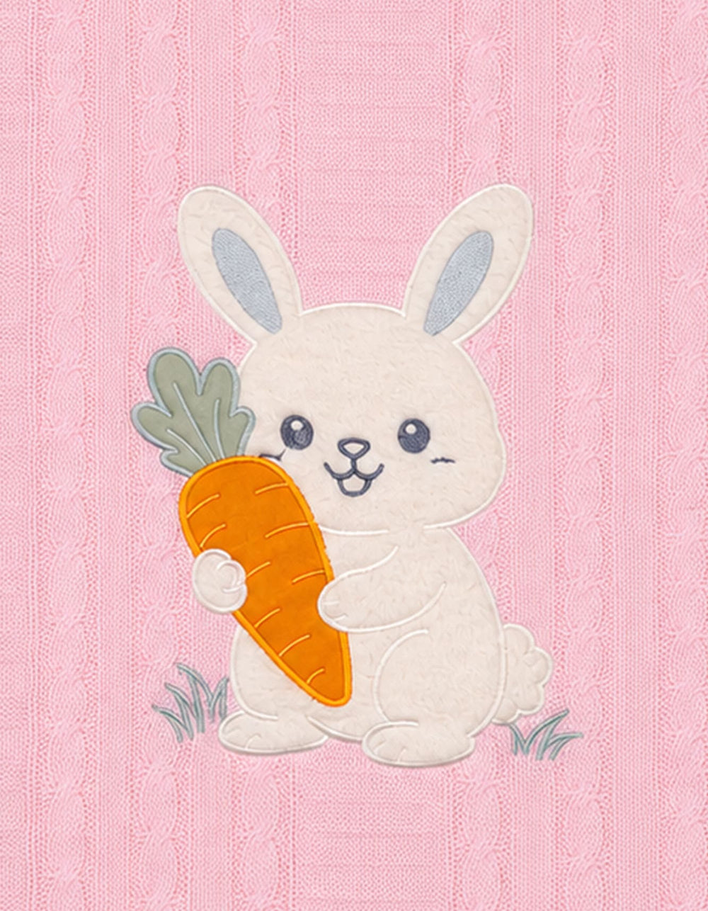 Baby Girls Blanket Cute Bunny Applique Pink at Zubaidas Official Pakistan