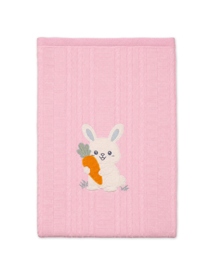Baby Girls Blanket Cute Bunny Applique Pink at Zubaidas Online Pakistan