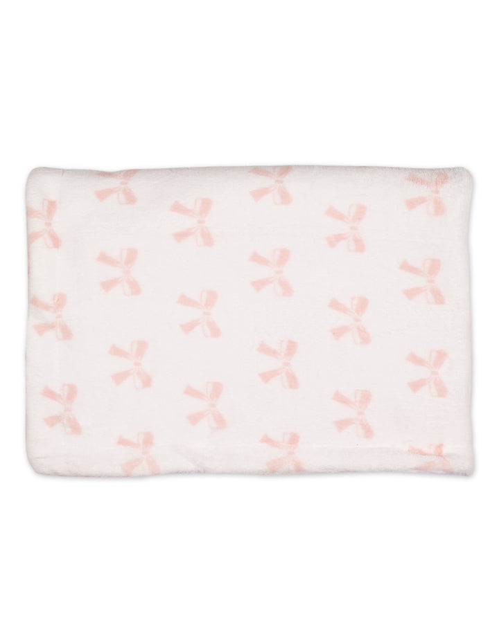Baby Girls Blanket Sherpa Fleece Pink Bows at Zubaidas Online Pakistan
