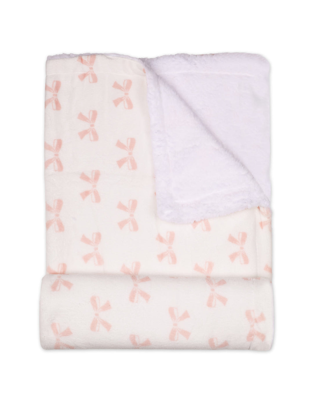 Baby Girls Blanket Sherpa Fleece Pink Bows at Zubaidas