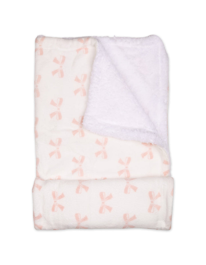 Baby Girls Blanket with Stuff Toy Pink Bows Bear at Zubaidas Official Pakistan
