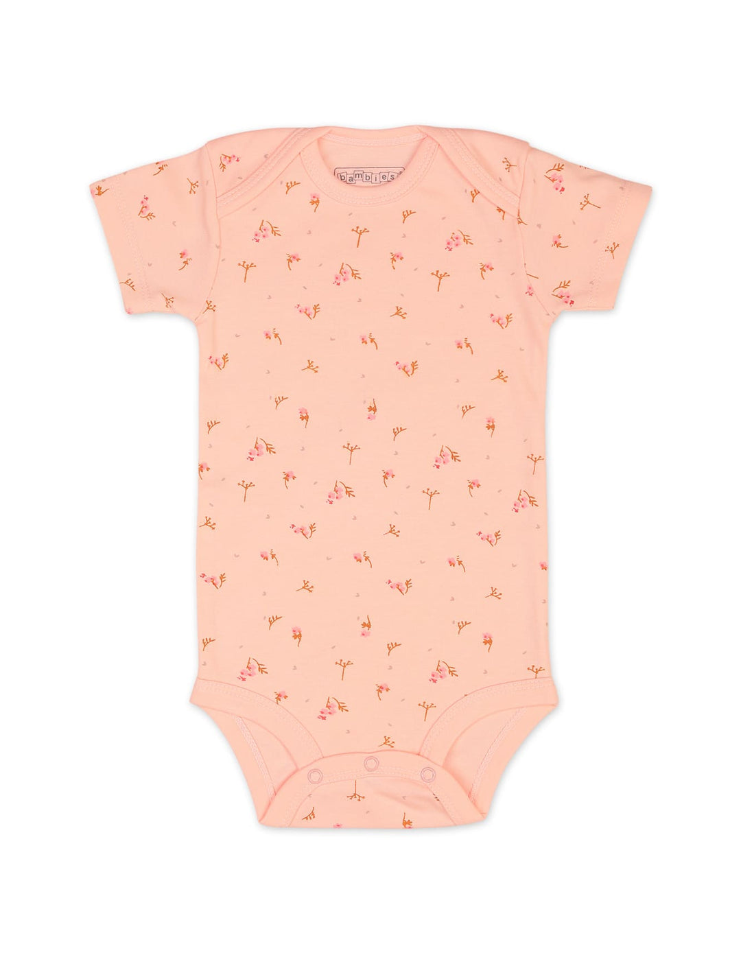 Baby Girls Bodysuit Pack of 3 Bambies Peach Floral at Zubaidas Official Pakistan
