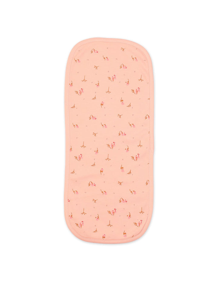 Baby Girls Burp Cloths Pack of 3 Bambies Peach Floral at Zubaidas Official Pakistan