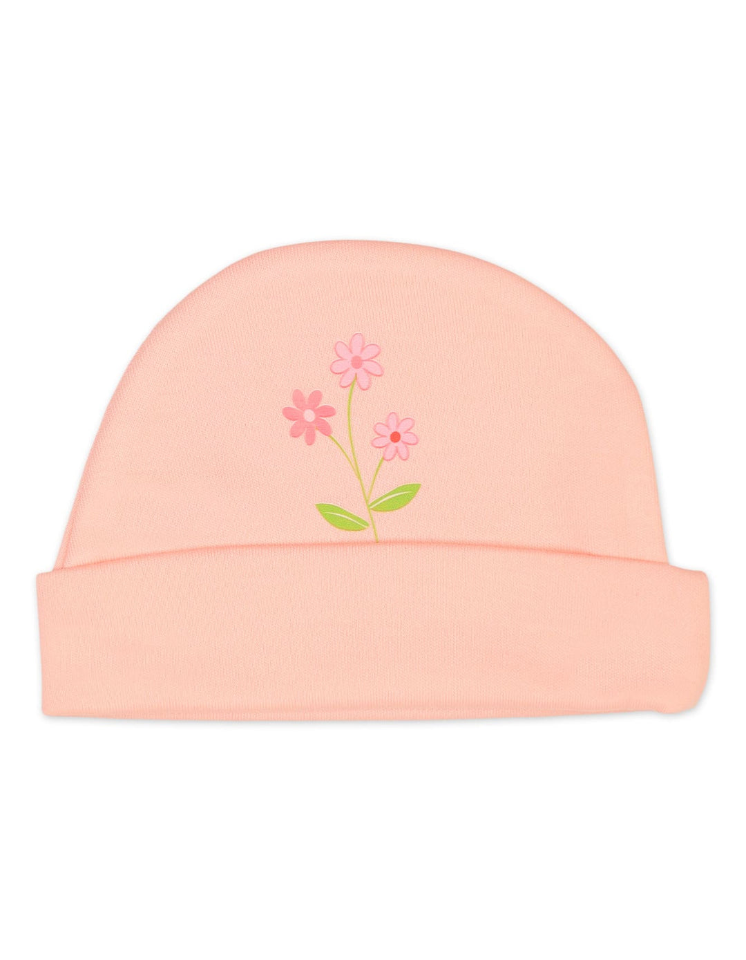 Baby Girls Cap Bambies Peach Floral Peach at Zubaidas