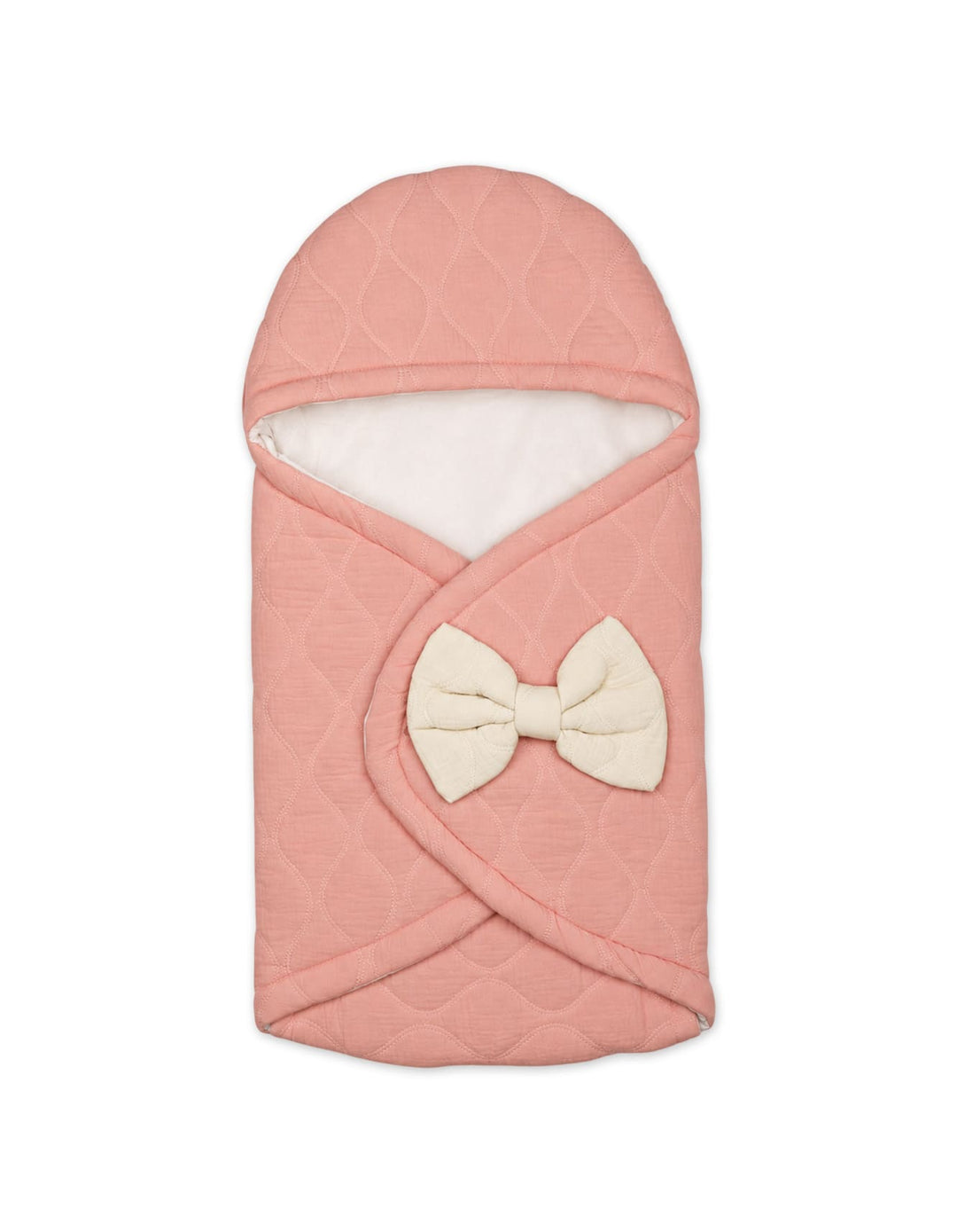Baby Girls Carry Nest Cream Bow Pink at Zubaidas