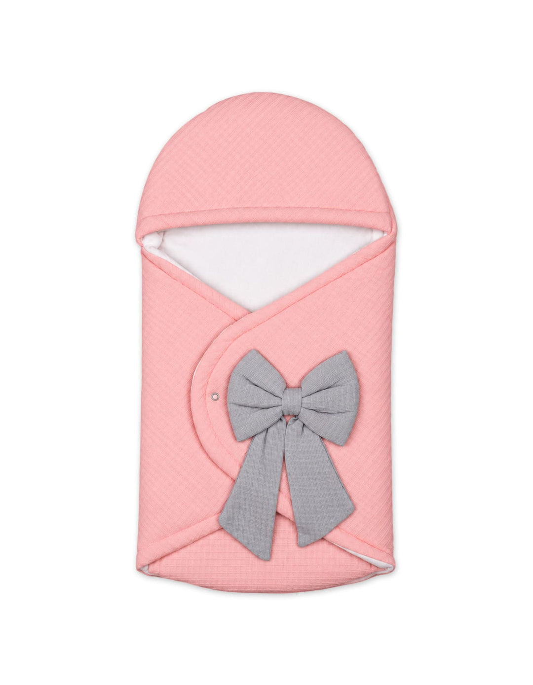 Baby Girls Carry Nest Grey Bow Pink at Zubaidas