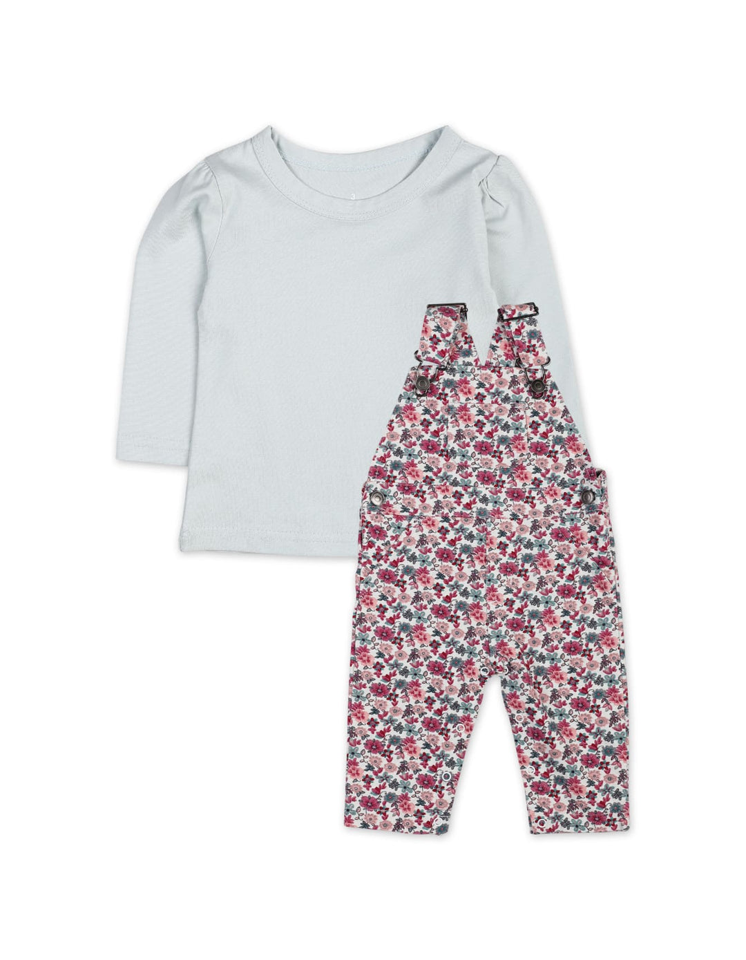 Baby Girls Dungaree Winter Suit Bambies Floral Mint at Zubaidas