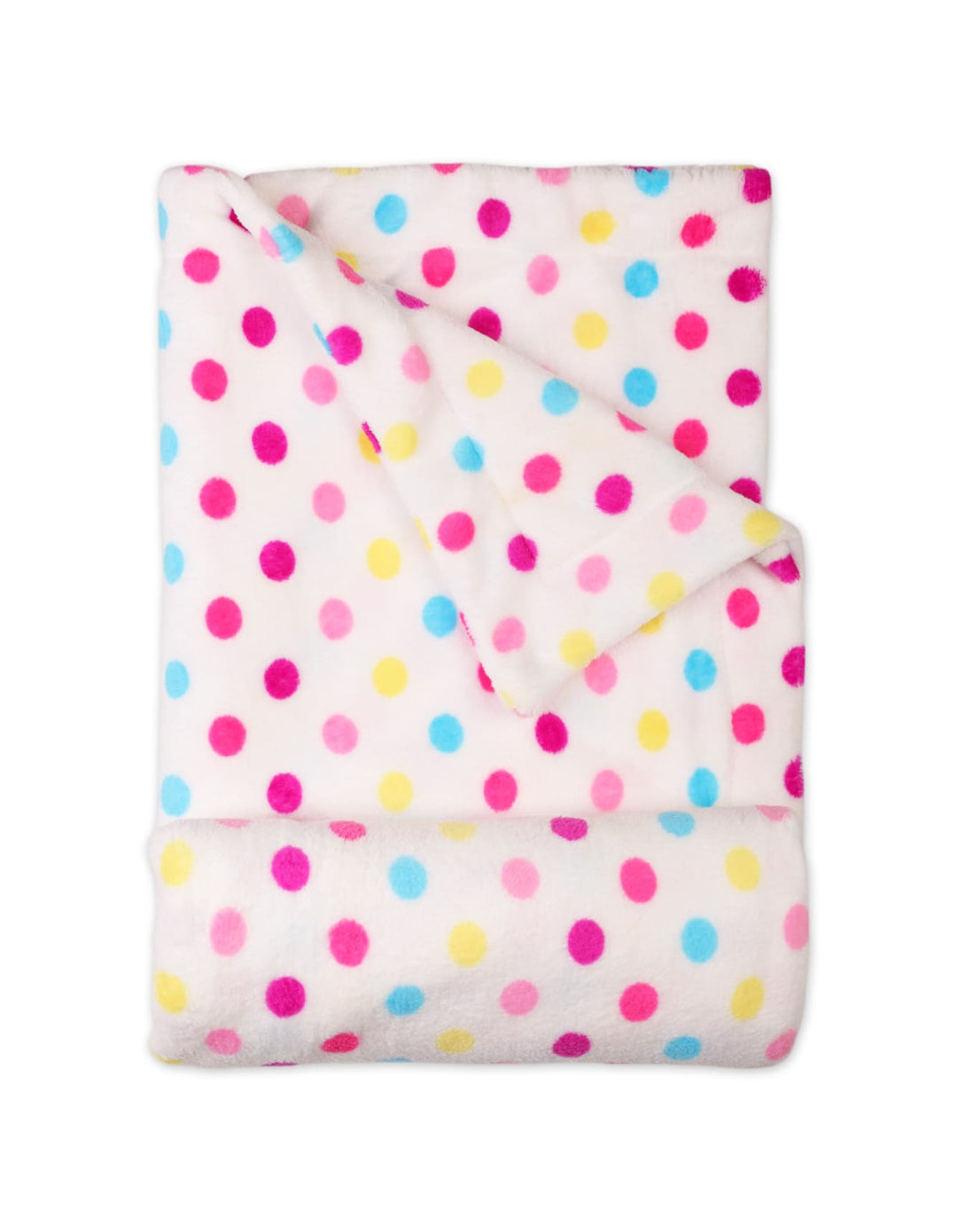 Baby Girls Fleece Blankets Bambies Multi Color Polka Dots White at Zubaidas Pakistan