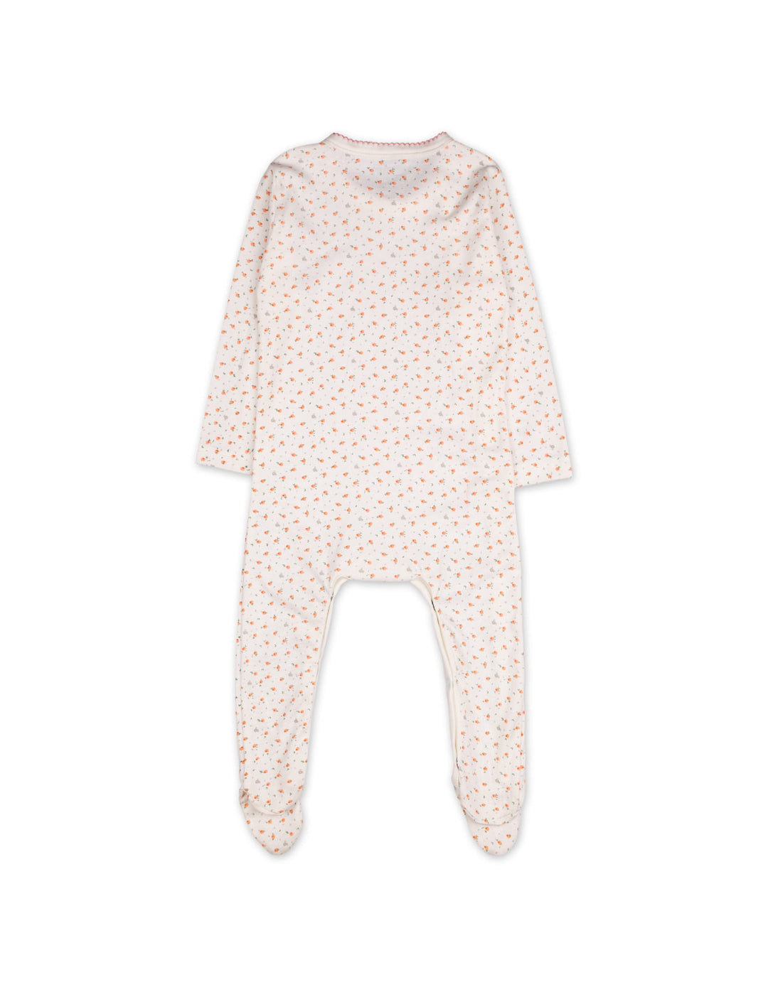 Baby Girls Footed Sleepsuit Bambies Floral Print White at Zubaidas Online Pakistan