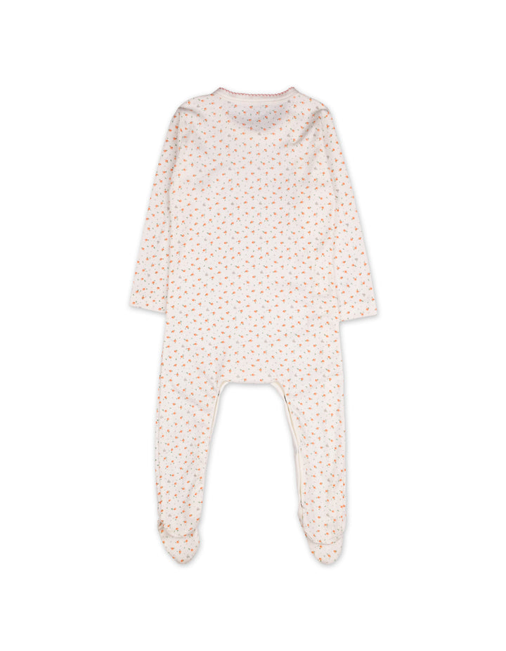Baby Girls Footed Sleepsuit Bambies Floral Print White at Zubaidas Online Pakistan