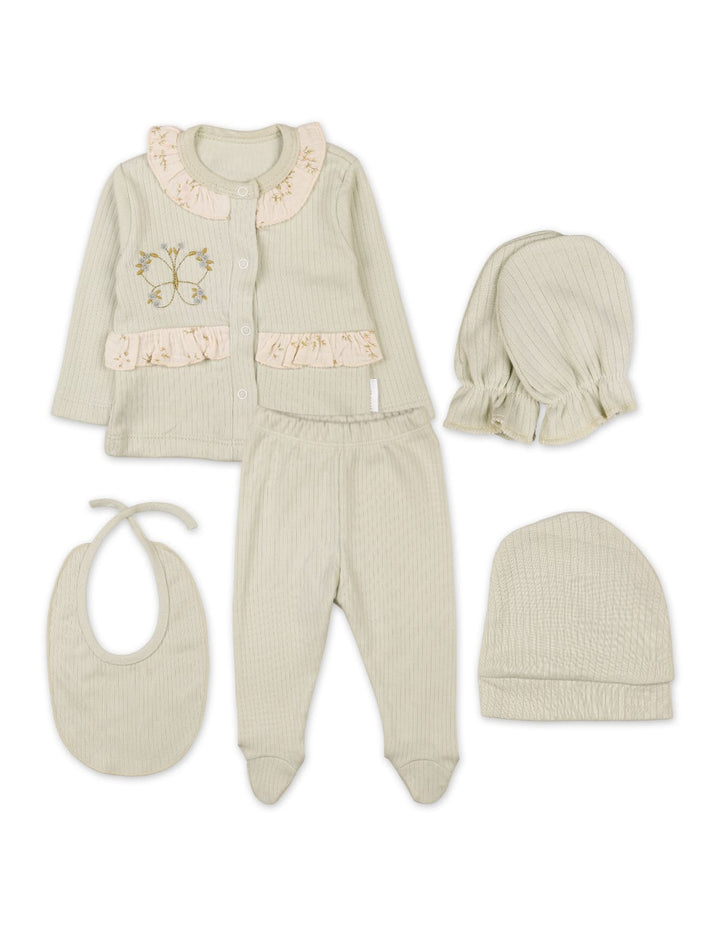Baby Girls Gift Set Butterfly Green Premium Turkish Collection at Zubaidas