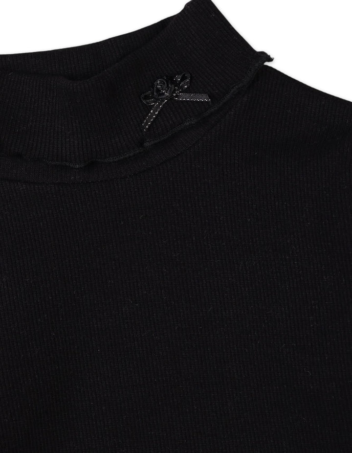 Baby Girls High Neck Bambies Bow Black at Zubaidas Pakistan