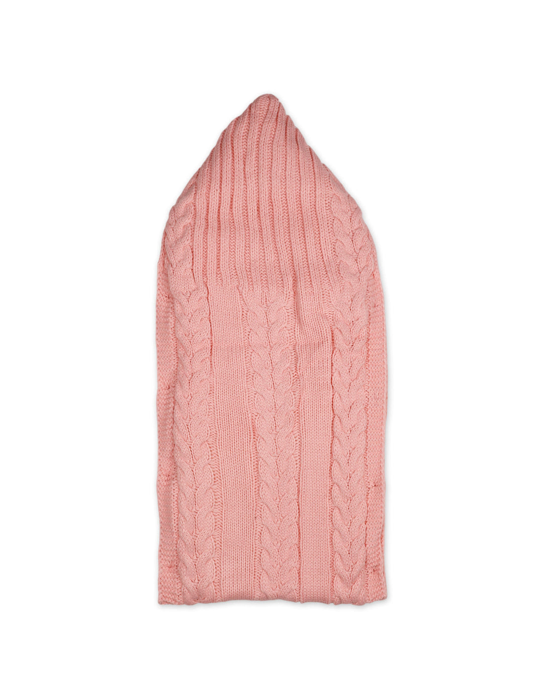 Baby Girls Hooded Woolen Carry Nest Cable Knit Pattern Pink at Zubaidas Online Pakistan