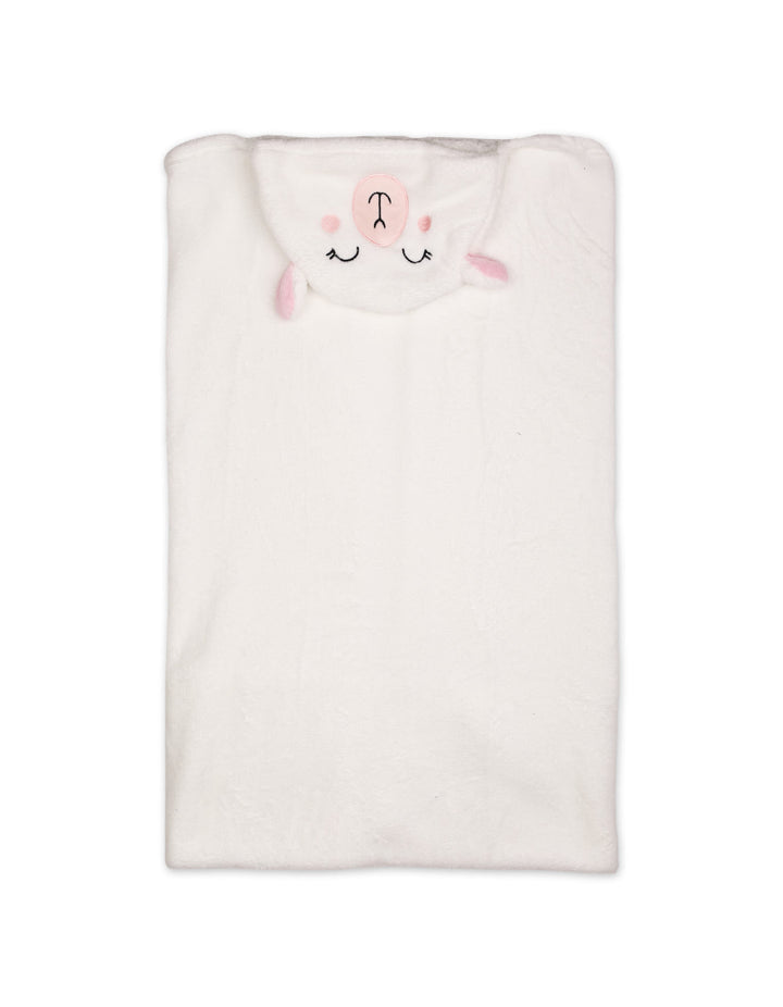 Baby Girls Hooded Wrapping Blanket Bear White at Zubaidas Online Pakistan