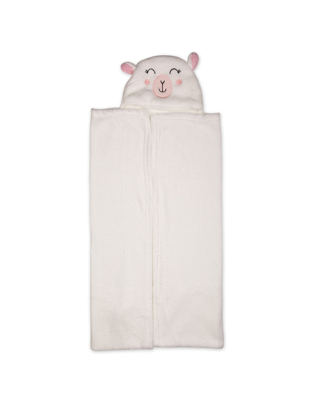 Baby Girls Hooded Wrapping Blanket Bear White at Zubaidas