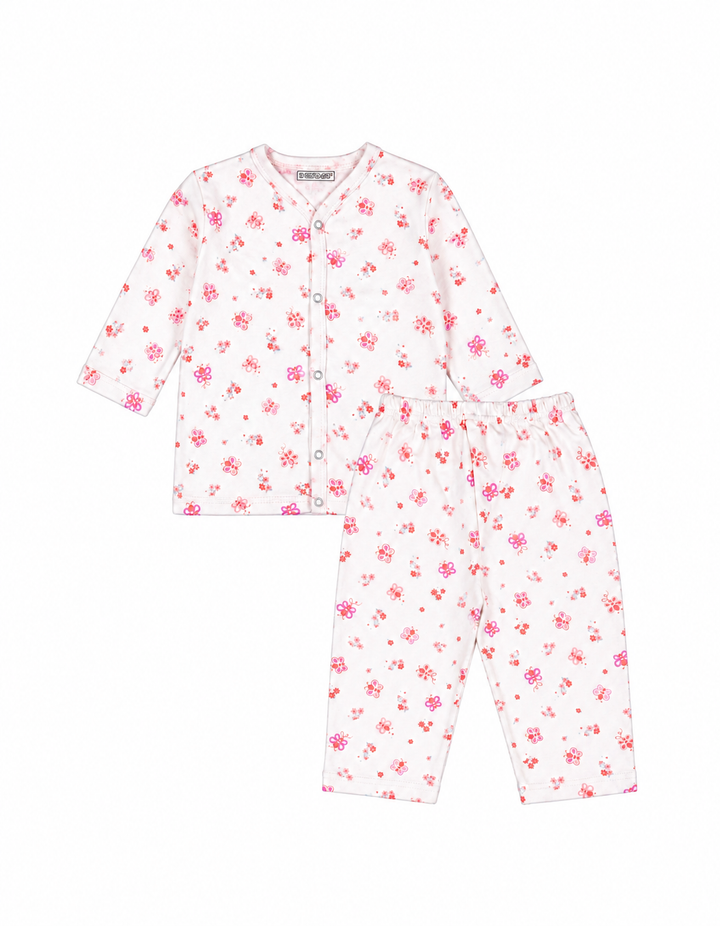 Baby Girls Night Suit Floral Pink at Zubaidas