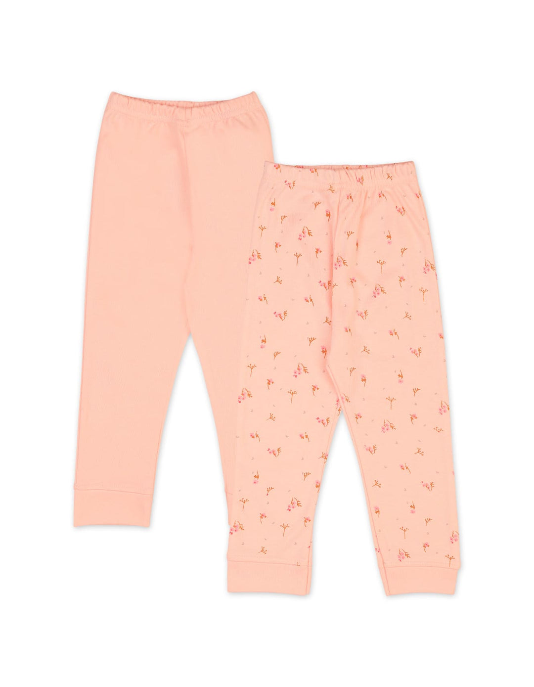 Baby Girls Pajama Pack of 2 Bambies Peach Floral at Zubaidas