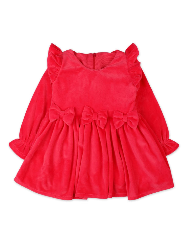 Baby Girls Party Dress Bambies Bow Red at Zubaidas