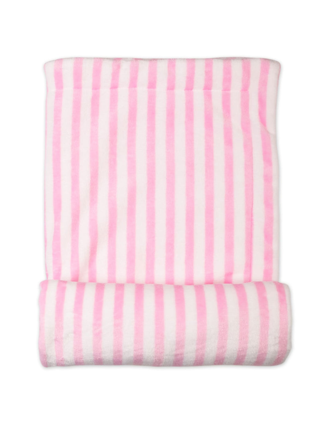 Baby Girls Soft Plush Blankets Bambies Striped Pink at Zubaidas