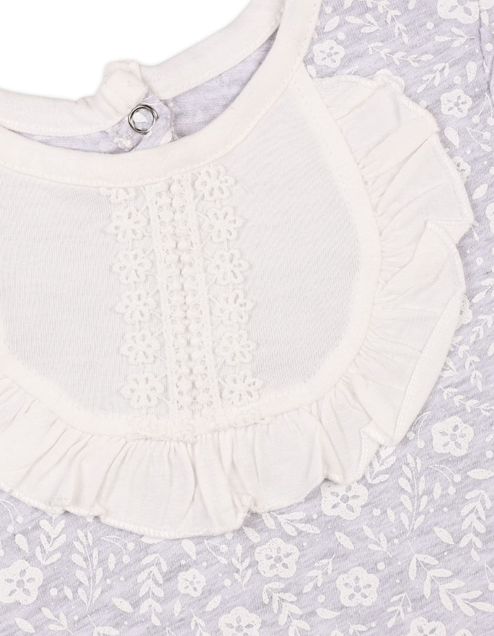 Infant Girls Summer Bodysuit Grey Premium Turkish Collection at Zubaidas Official Pakistan