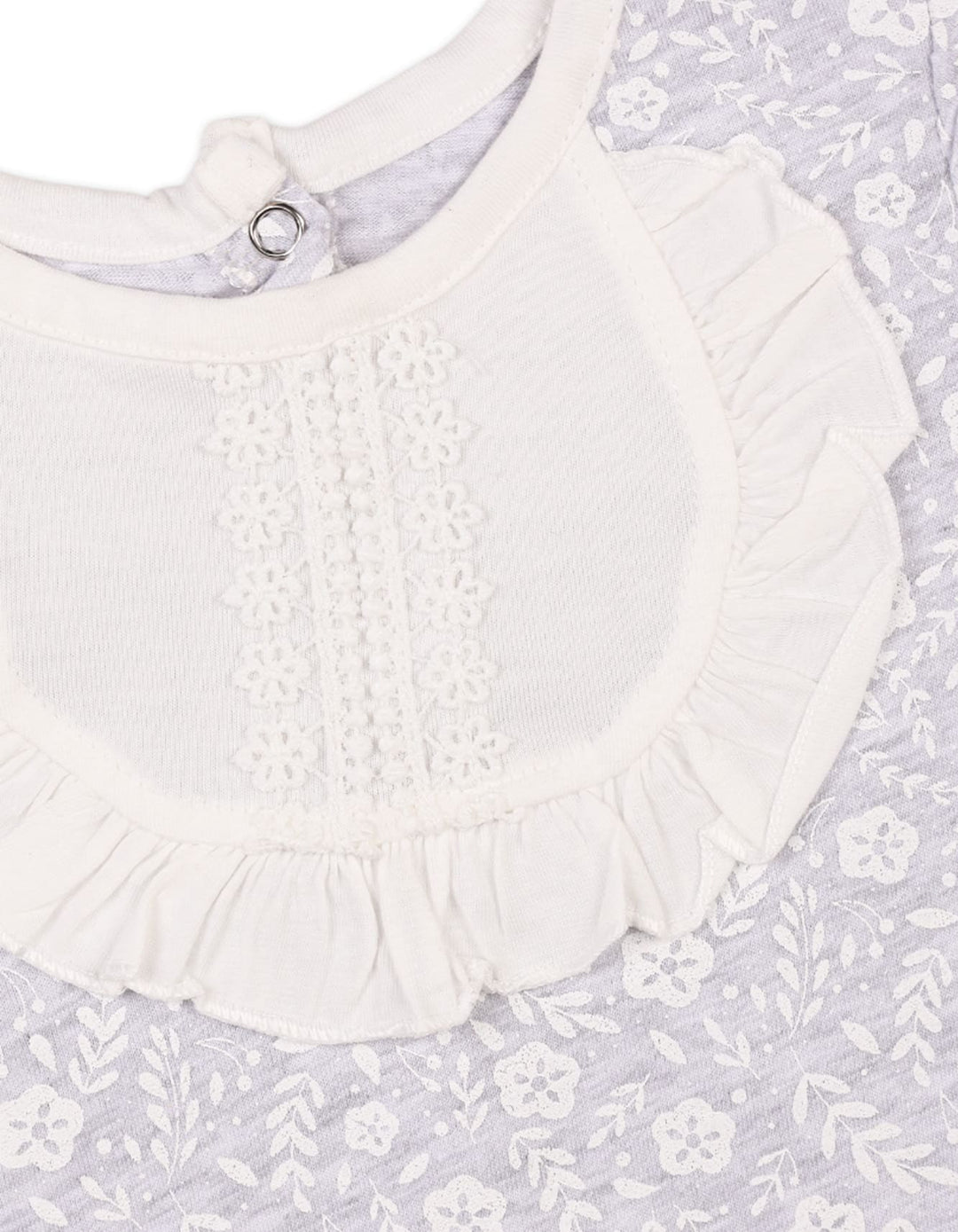 Infant Girls Summer Bodysuit Grey Premium Turkish Collection at Zubaidas Official Pakistan