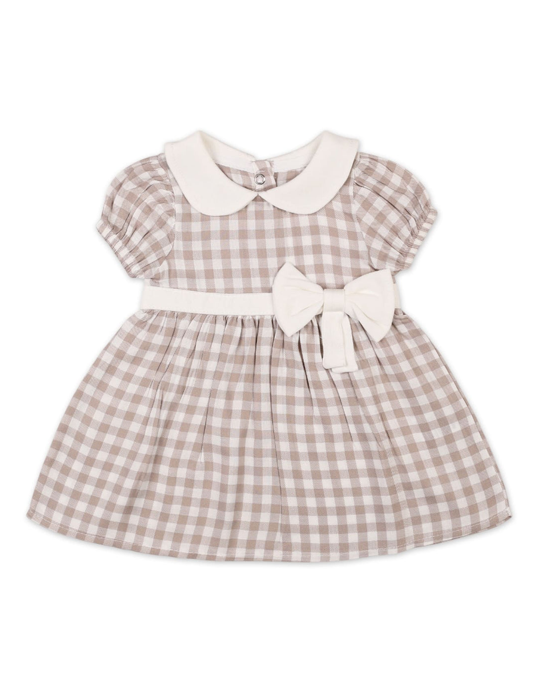 Baby Girls Summer Dress Grey White Premium Turkish Collection at Zubaidas