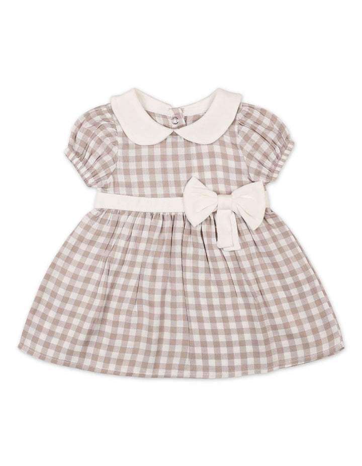 Baby Girls Summer Dress Grey White Premium Turkish Collection at Zubaidas