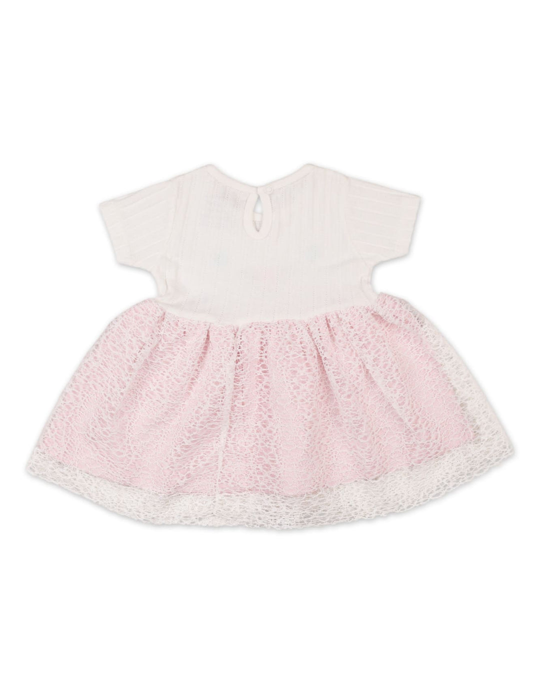 Baby Girls Summer Dress White Pink Premium Turkish Collection at Zubaidas Online Pakistan