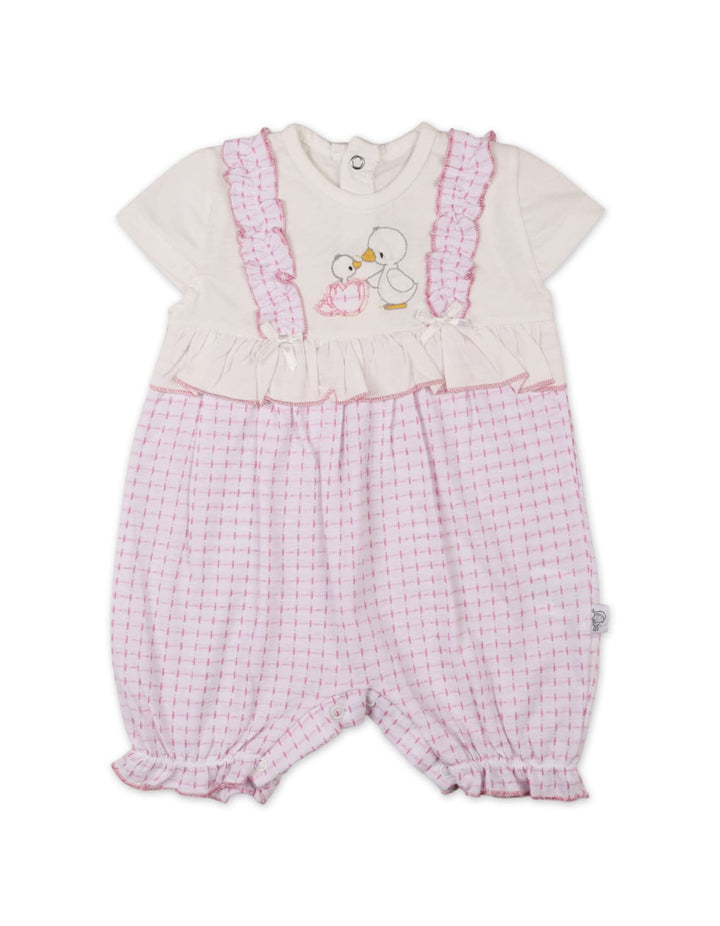 Infant Girls Summer Romper White and Pink Premium Turkish Collection at Zubaidas