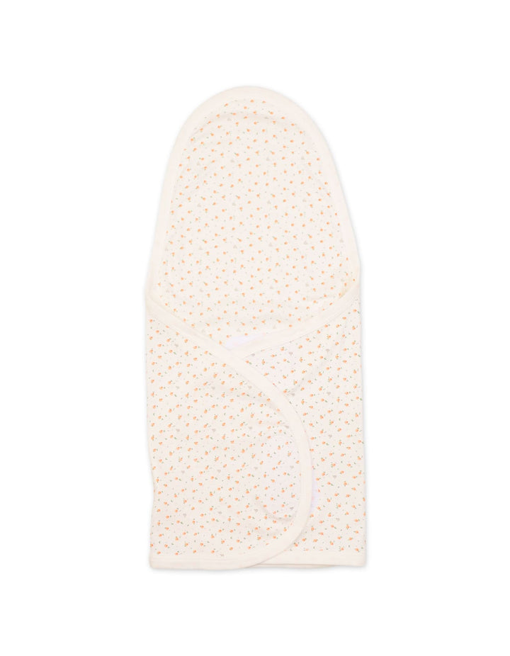 Baby Girls Swaddling Sheet Bambies Peach Floral Printed at Zubaidas Official Pakistan