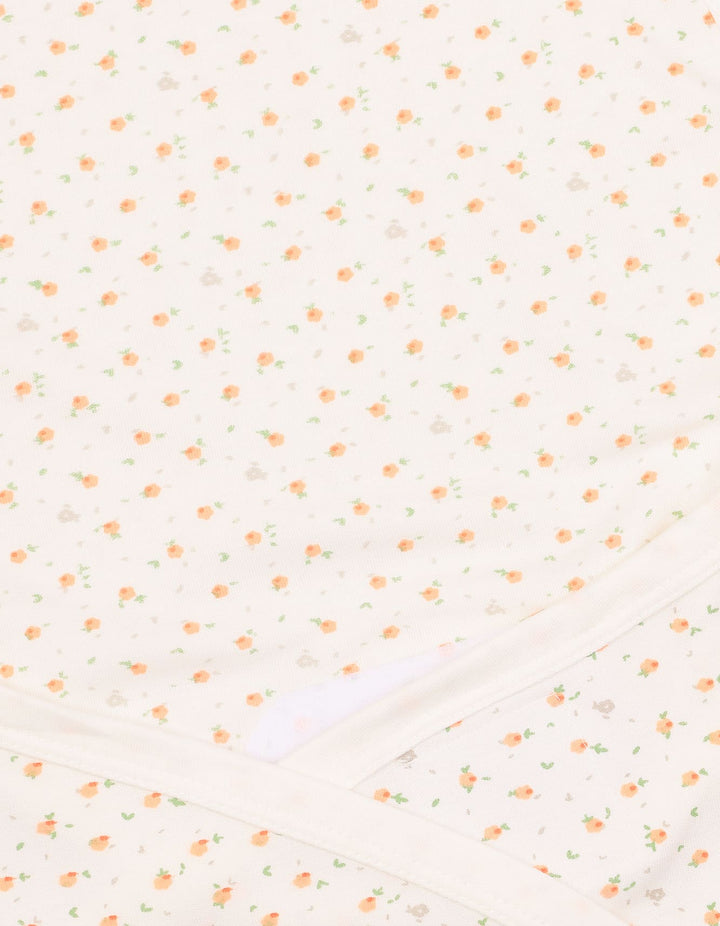 Baby Girls Swaddling Sheet Bambies Peach Floral Printed at Zubaidas Online Pakistan