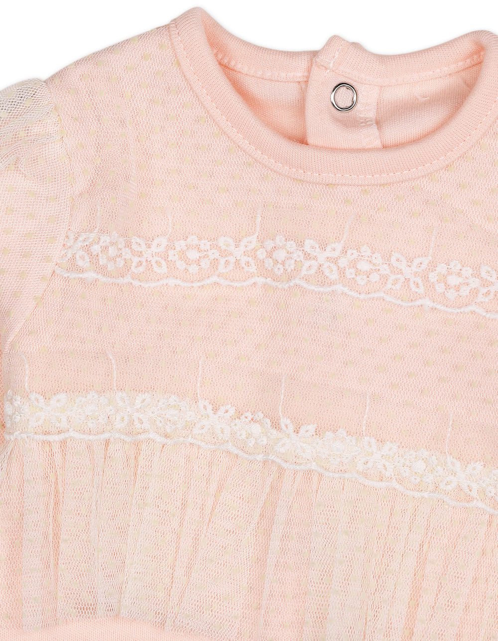 Baby Girls Winter 2 Piece Suit Floral Lace Pink at Zubaidas Official Pakistan