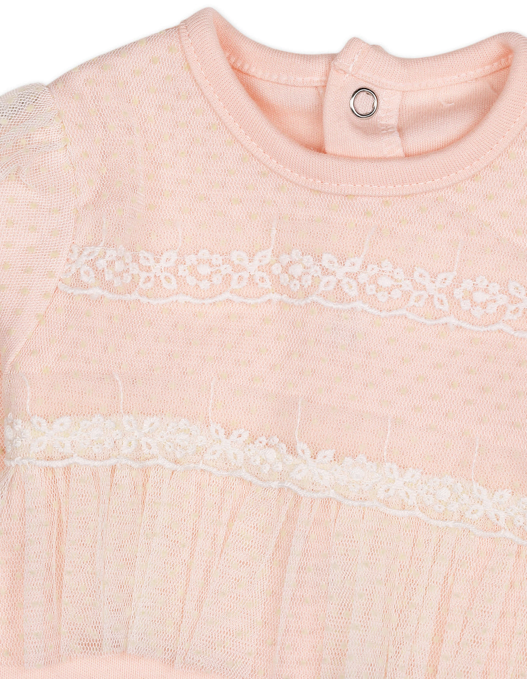 Baby Girls Winter 2 Piece Suit Floral Lace Pink at Zubaidas Official Pakistan