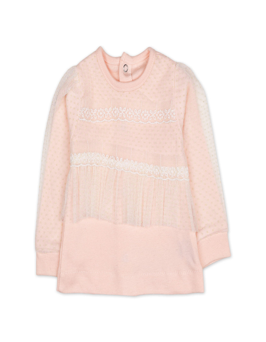 Baby Girls Winter 2 Piece Suit Floral Lace Pink at Zubaidas Online Pakistan