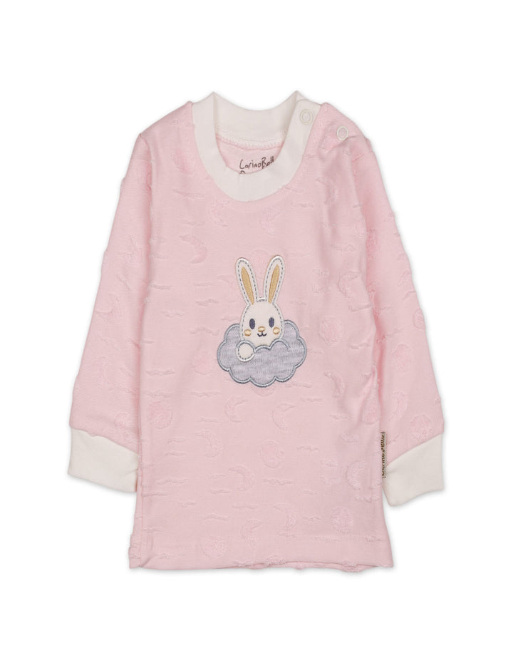 Baby Girls Winter 2 Piece Suit Set Pink Bunny at Zubaidas Official Pakistan