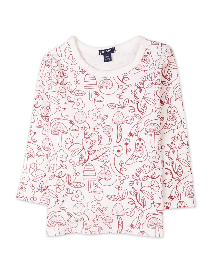 Baby Girls Winter Apparel Bambies Woodland Red and Cream at Zubaidas Pakistan