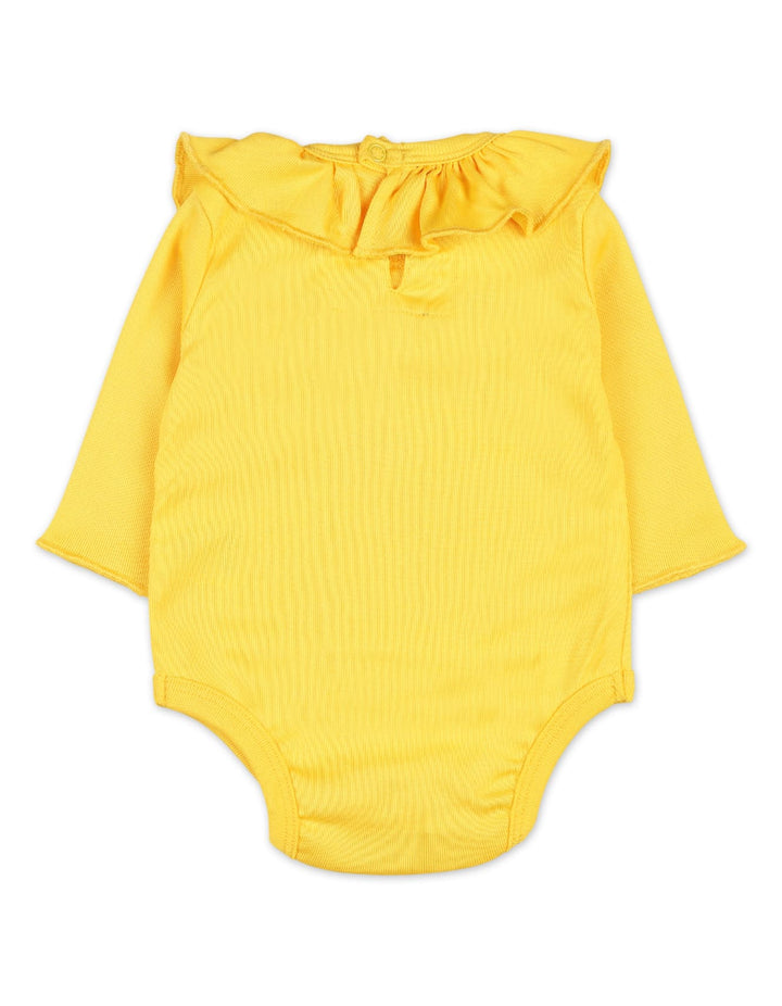 Baby Girls Winter Bodysuits Bambies Frill Collar Yellow at Zubaidas Pakistan