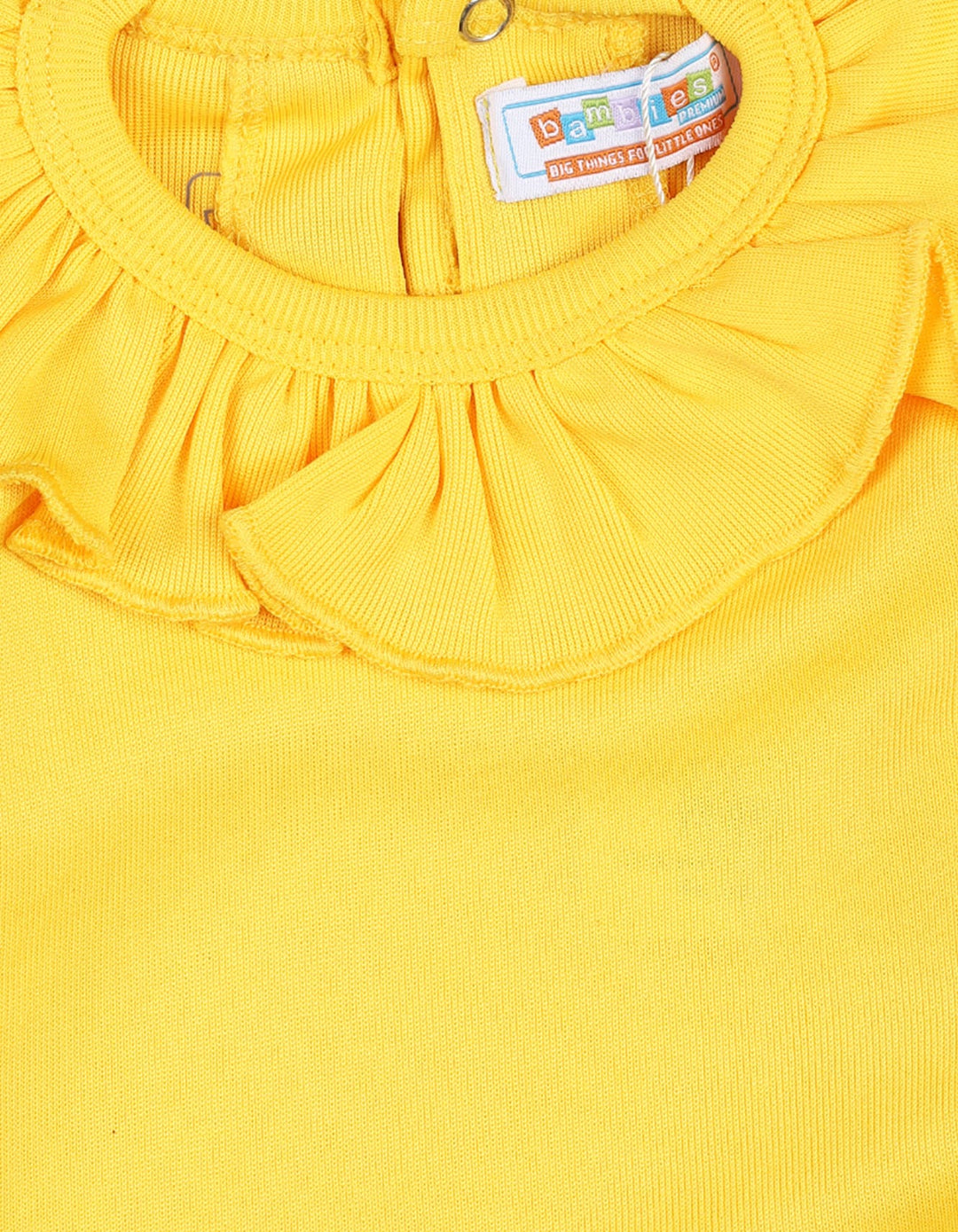 Baby Girls Winter Bodysuits Bambies Frill Collar Yellow at Zubaidas Official Pakistan