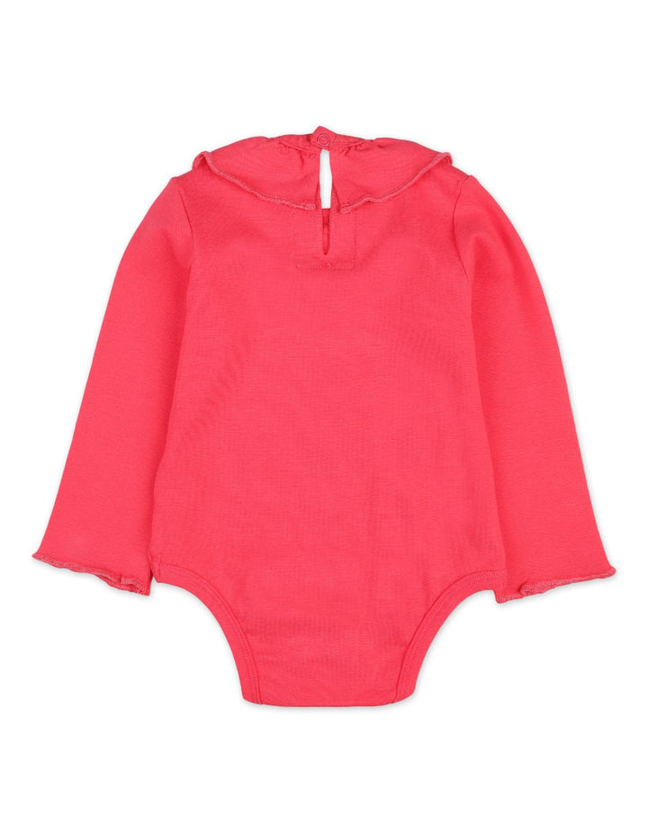 Baby Girls Winter Bodysuits Bambies with Frill Collar Pink at Zubaidas Official Pakistan