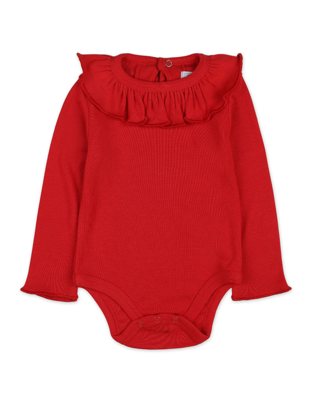Baby Girls Winter Bodysuits Bambies with Frill Collar Red at Zubaidas