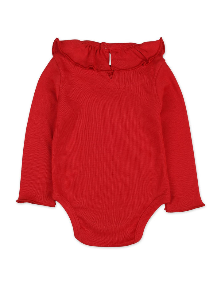 Baby Girls Winter Bodysuits Bambies with Frill Collar Red at Zubaidas Official Pakistan