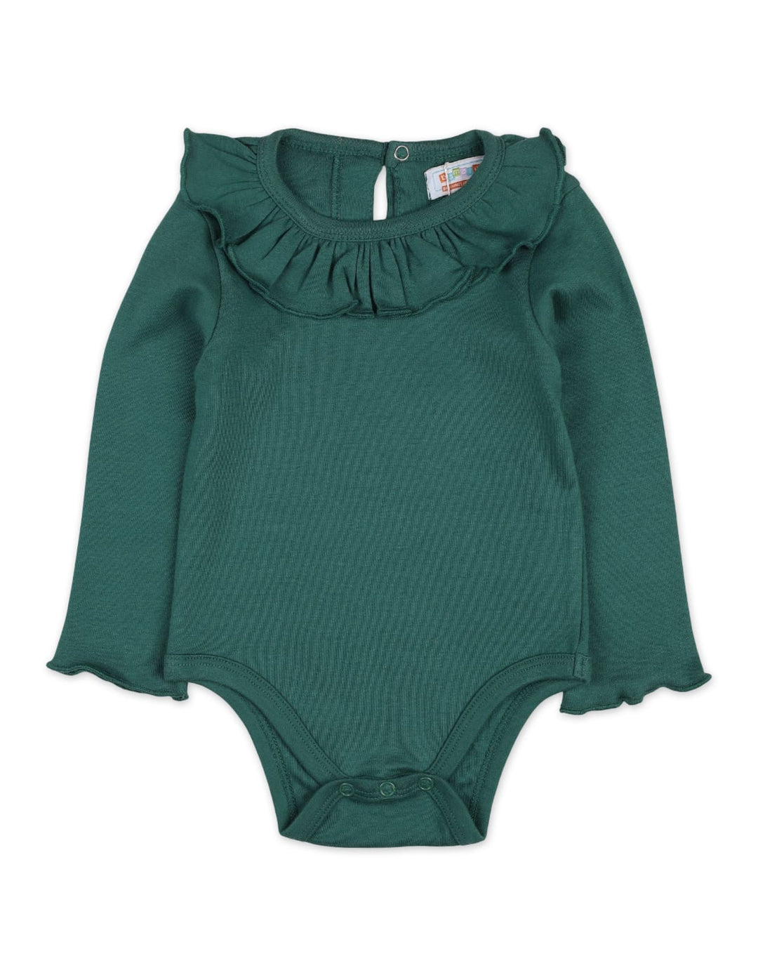 Baby Girls Winter Bodysuits Bambies with Frill Collar Sea Green at Zubaidas