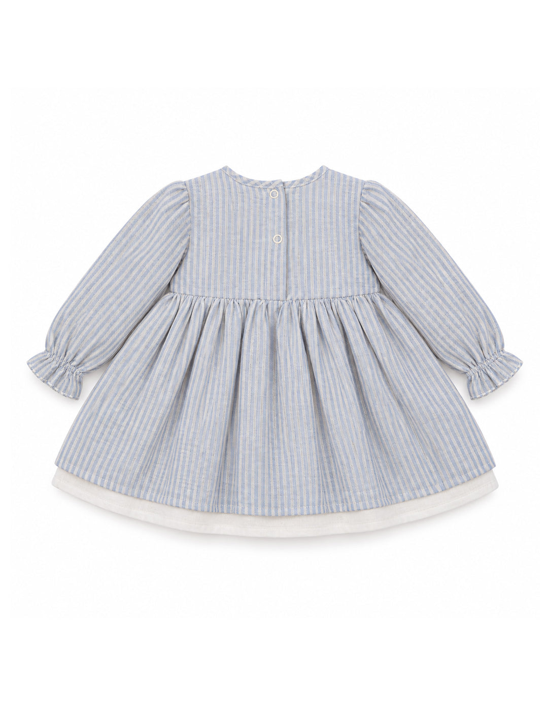 Baby Girls Winter Dress Blue Stripes at Zubaidas Online Pakistan