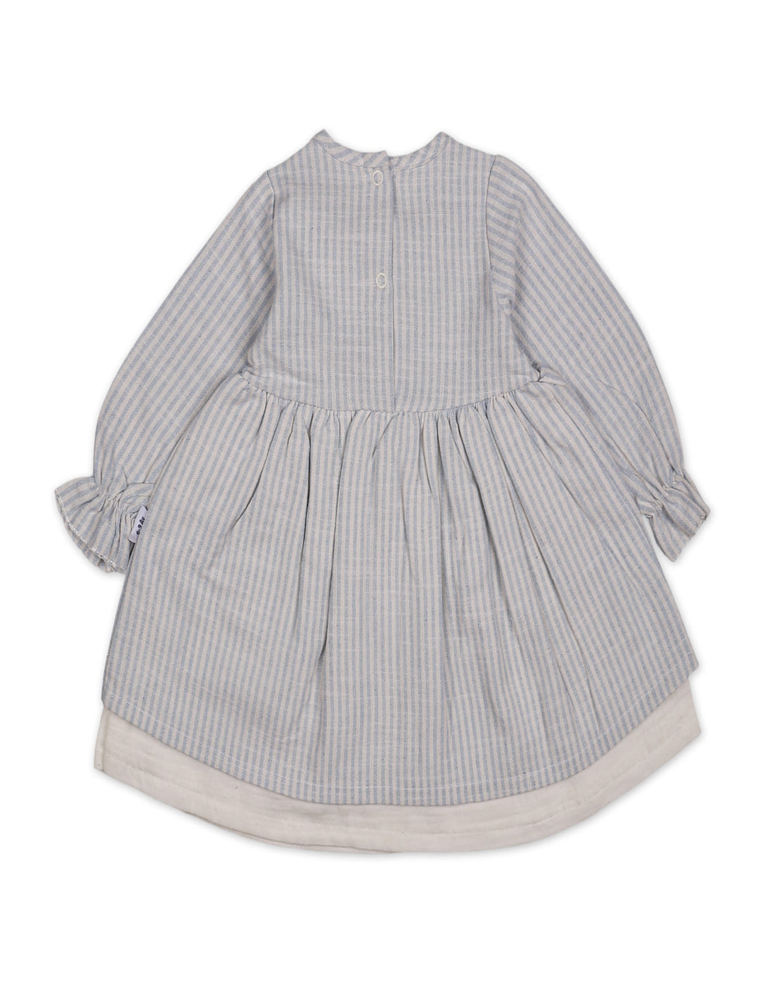 Baby Girls Winter Dress Blue Stripes at Zubaidas Online Pakistan