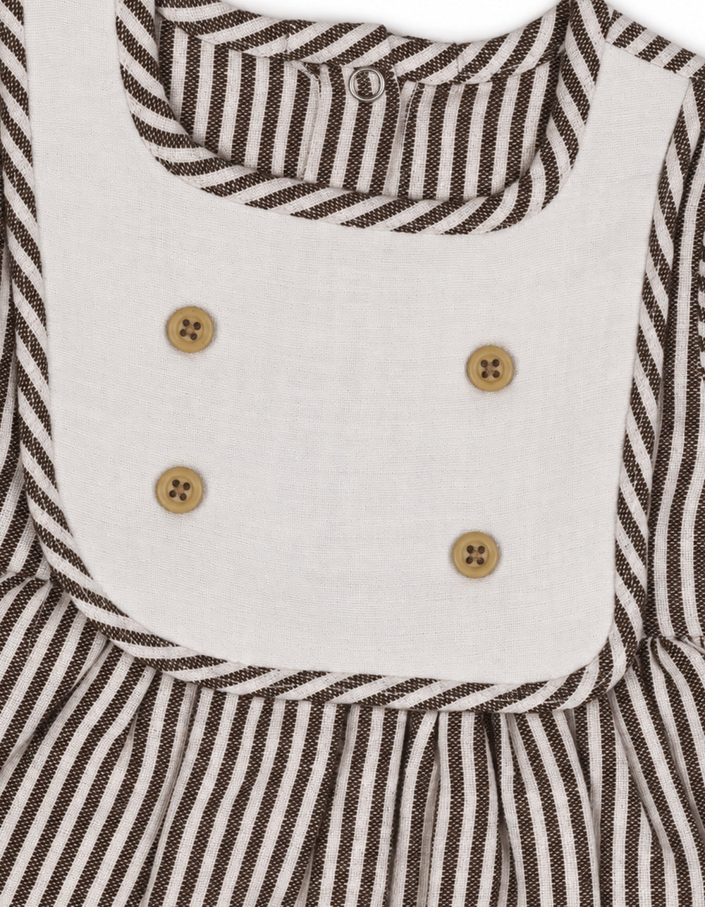 Baby Girls Winter Dress Brown Stripes at Zubaidas Official Pakistan